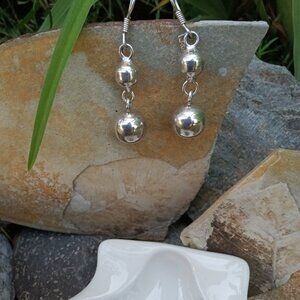 1970's Taxco Sterling Bead Earrings